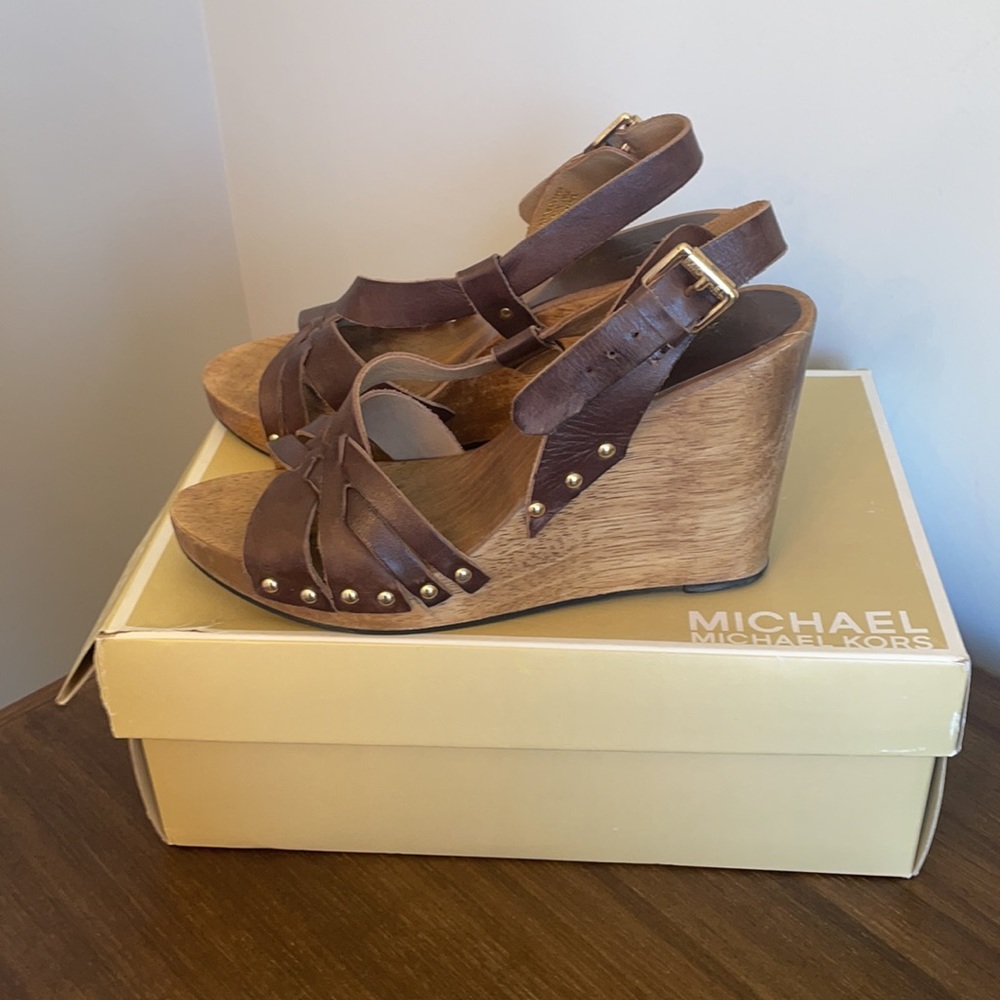 Michael Kors Inglewood Sling Wedge Platforms